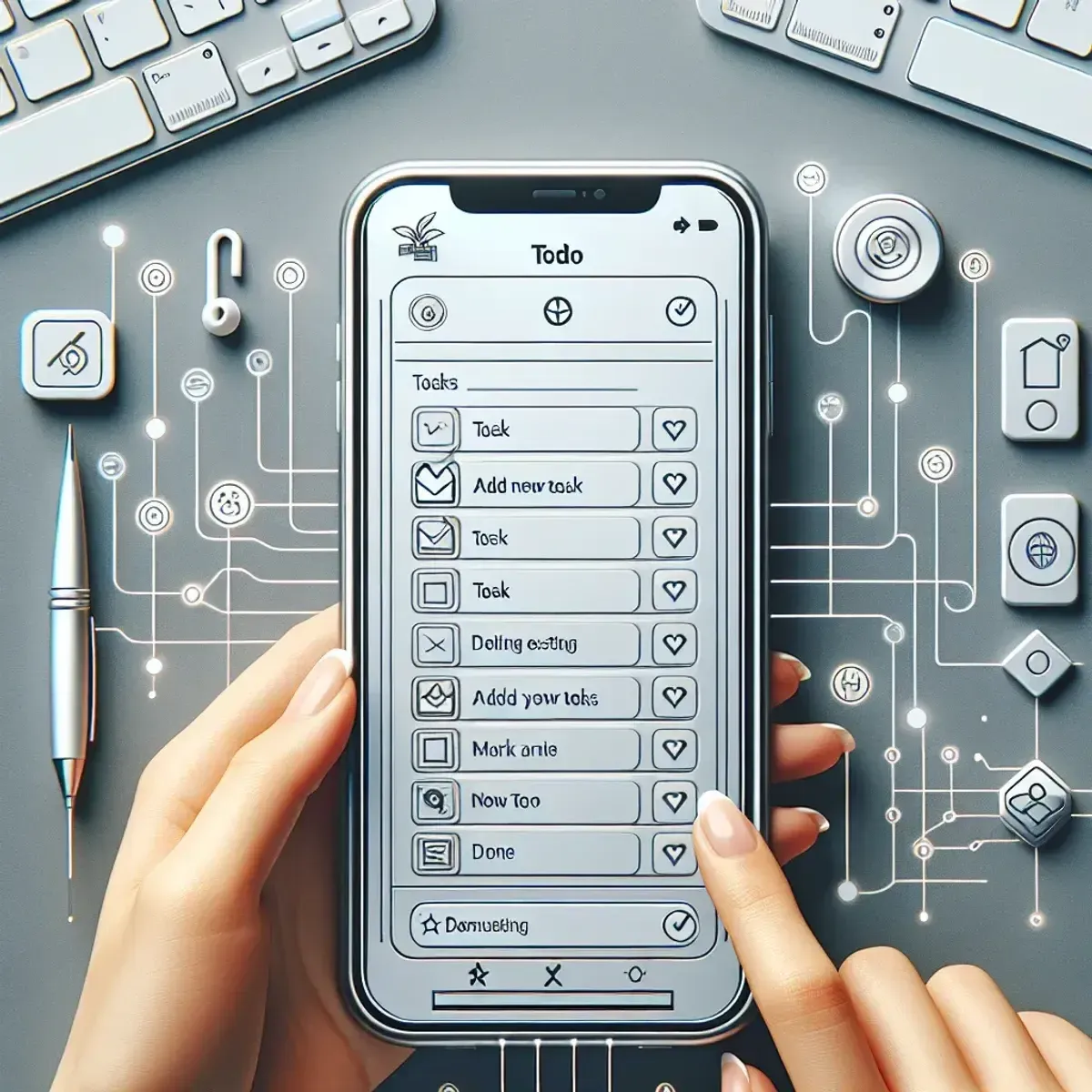 Final result screenshot of the Todo app with tasks and controls